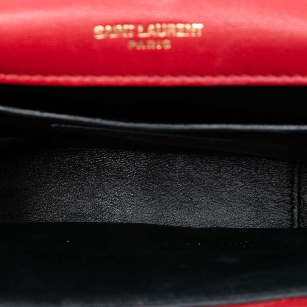 Saint Laurent Small Chevron Lambskin Monogram Sulpice Bag - 4