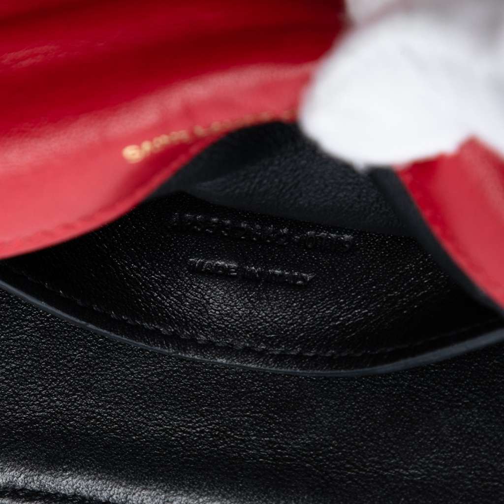 Saint Laurent Small Chevron Lambskin Monogram Sulpice Bag - Side view