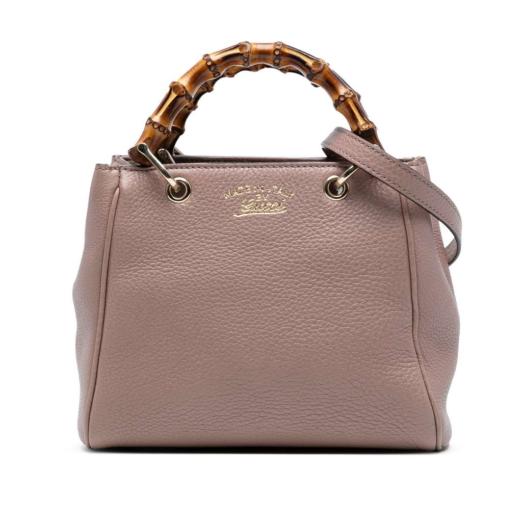 Gucci Mini Calfskin Bamboo Shopper Satchel