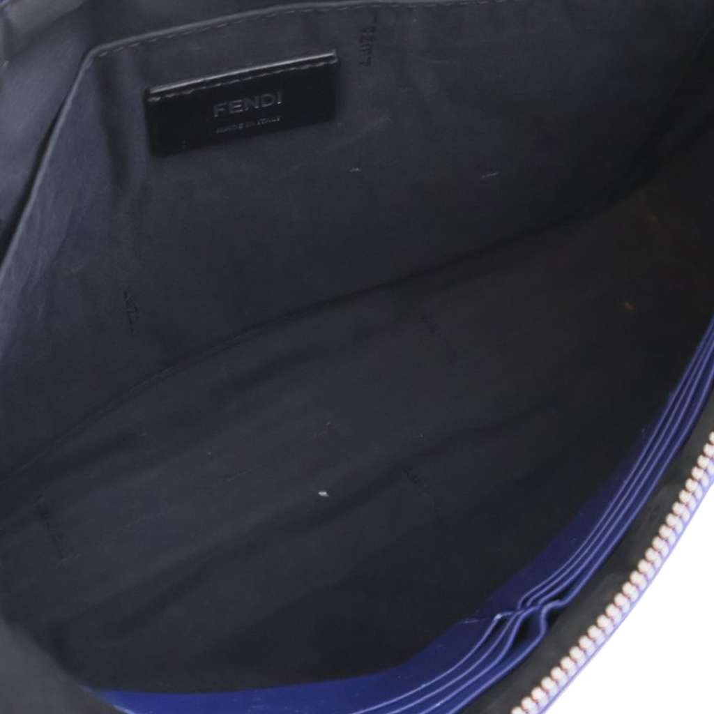 Fendi FF 1974 Embossed Leather Clutch - Side view