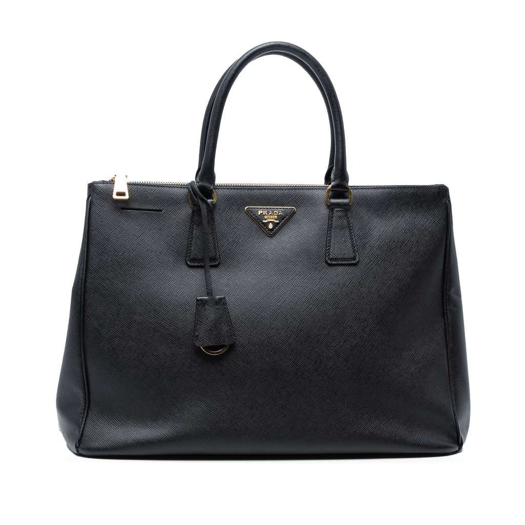 Prada Large Saffiano Lux Galleria Double Zip Satchel