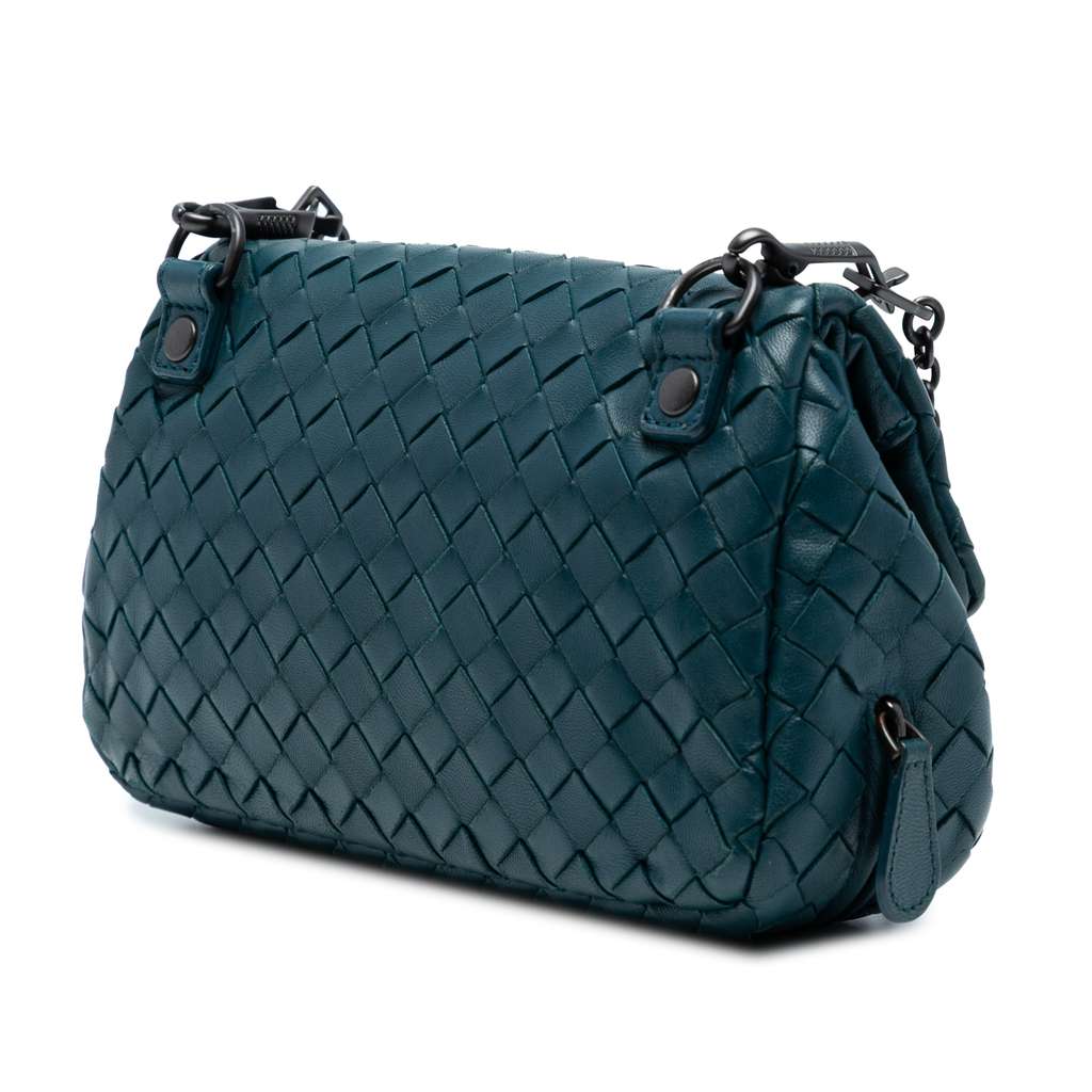 Bottega Veneta Mini Nappa Intrecciato Expandable Chain Crossbody - Back view