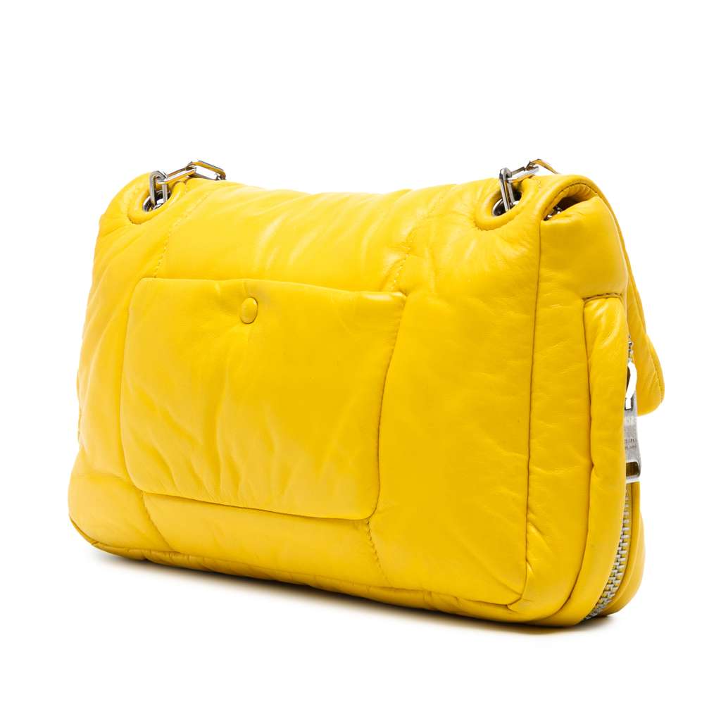 Prada Nappa Bomber Sound Lock Chain Flap - Back view