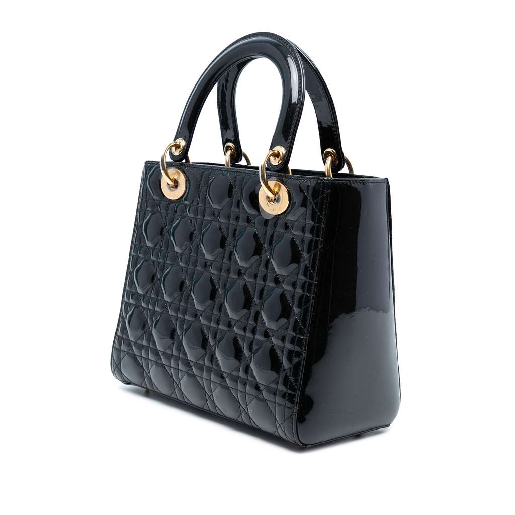 Dior Medium Patent Cannage Lady Dior - Back view