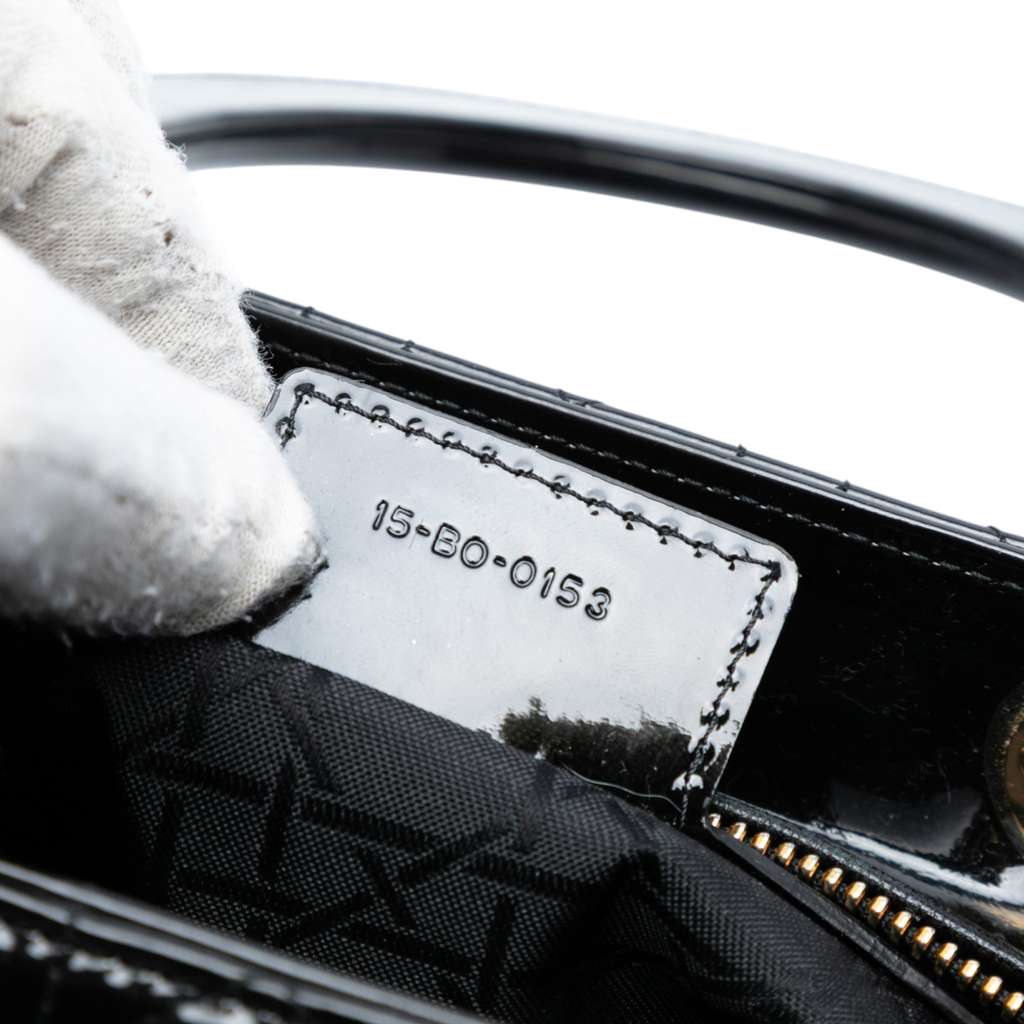 Dior Medium Patent Cannage Lady Dior - Side view