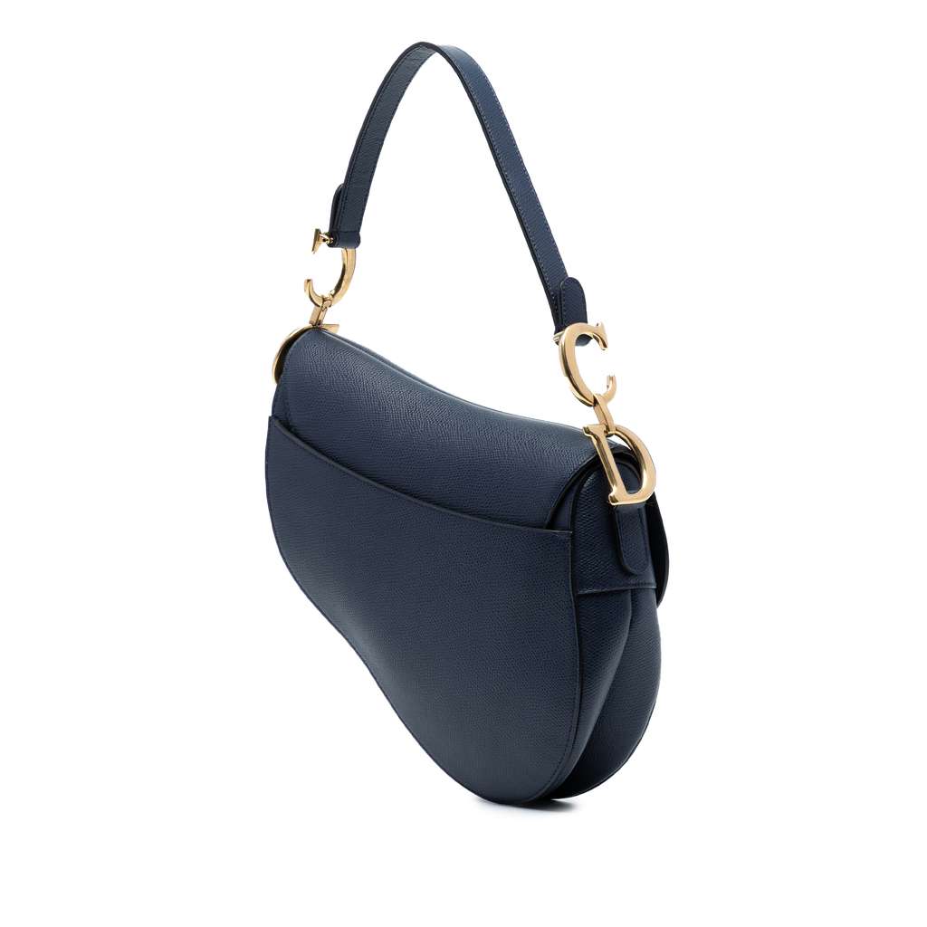 Dior Grained Calfskin Saddle Bag - Back view