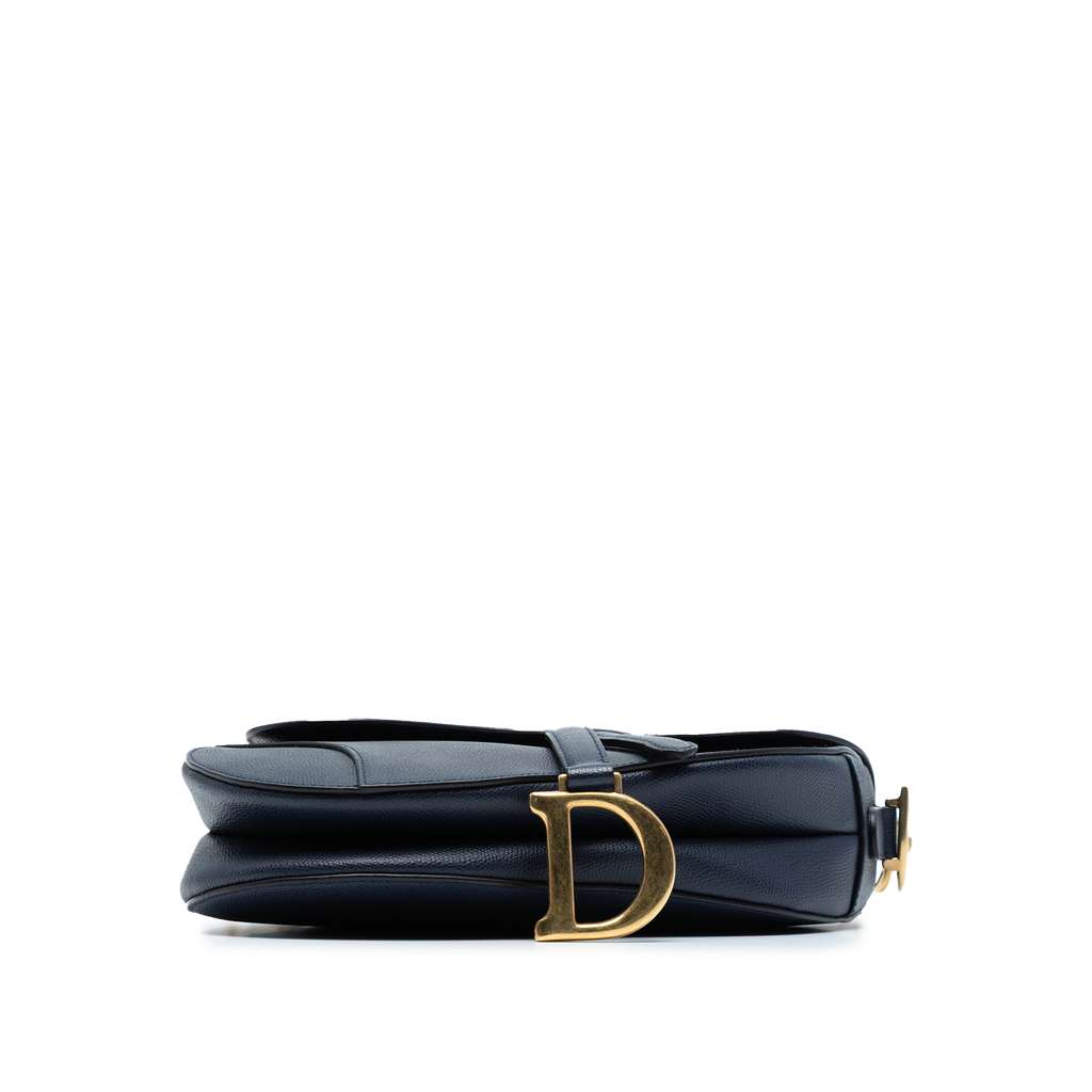 Dior Grained Calfskin Saddle Bag - Image 6