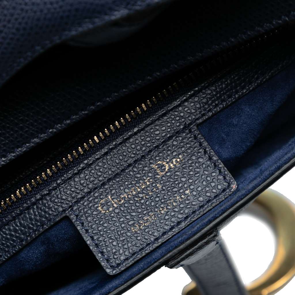 Dior Grained Calfskin Saddle Bag - Side view