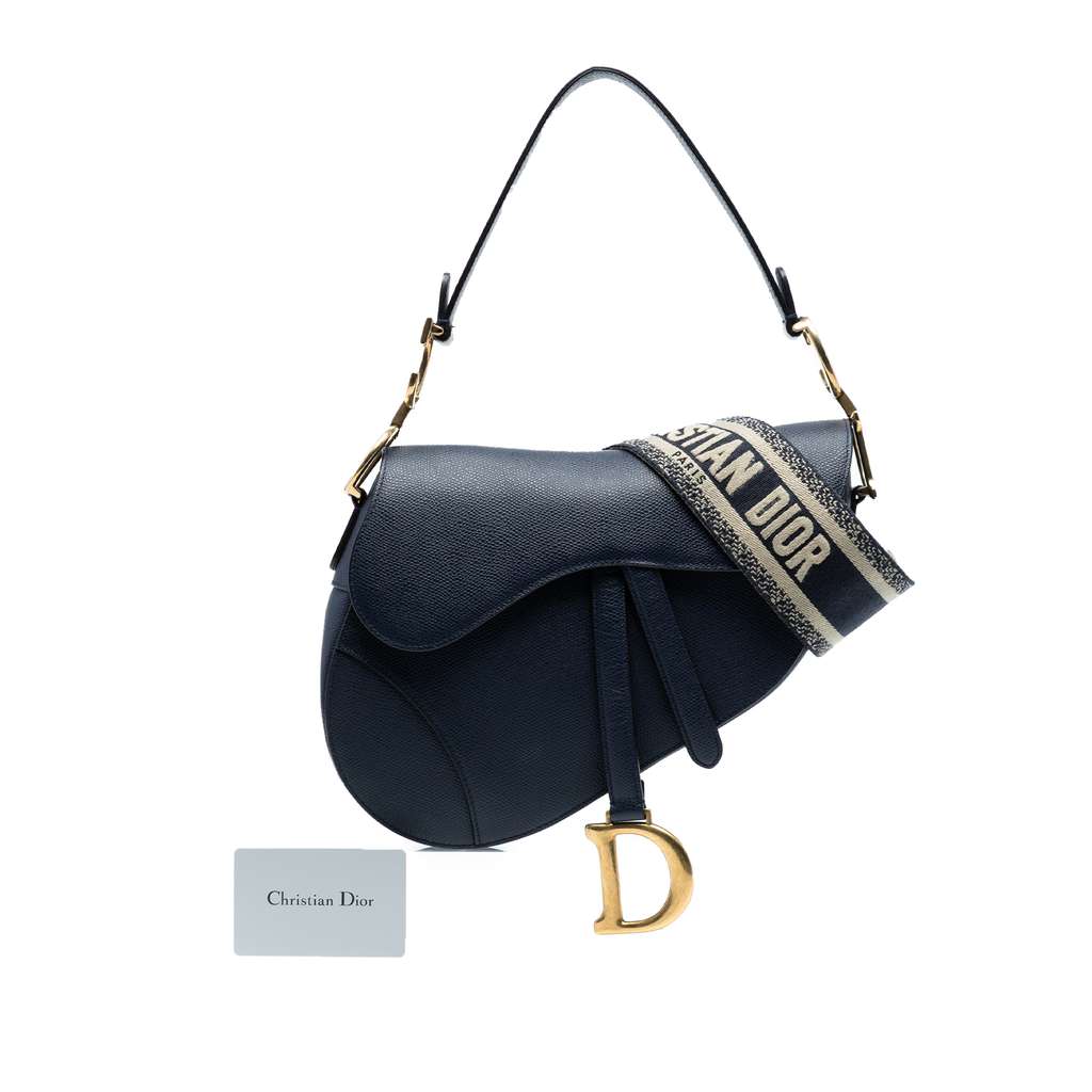 Dior Grained Calfskin Saddle Bag - Image 10