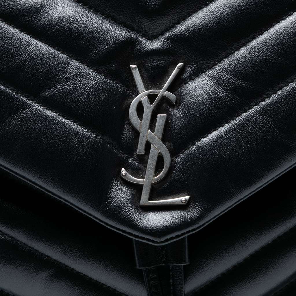 Saint Laurent Medium Matelasse Leather Monogram LouLou Backpack - Detail 1