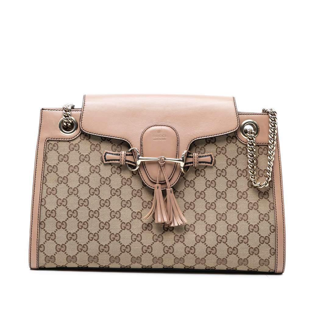 Gucci Large GG Canvas Emily Shoulder Bag