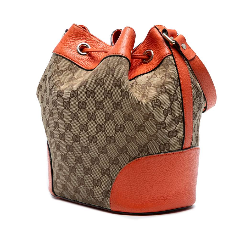 Gucci GG Canvas Drawstring Bucket Bag - Back view