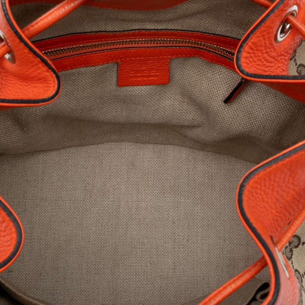 Gucci GG Canvas Drawstring Bucket Bag - 4