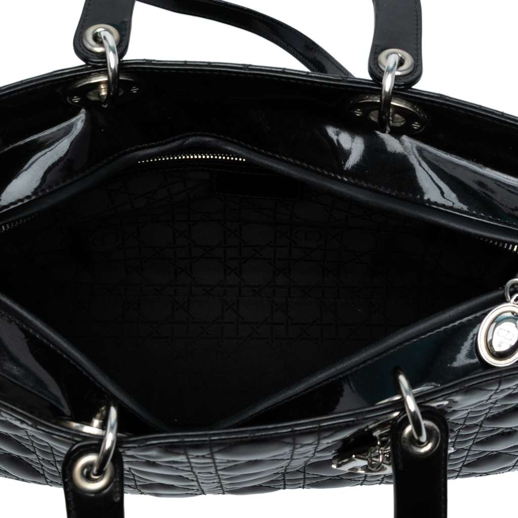 Dior Large Patent Cannage Lady Dior - 4