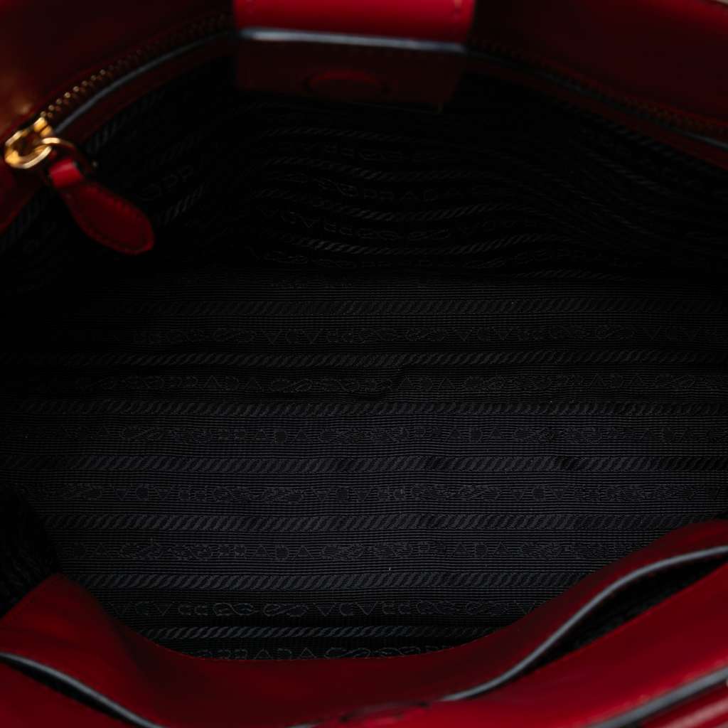 Prada Soft Calf Trimmed Saffiano Lux Open Convertible Tote - 4