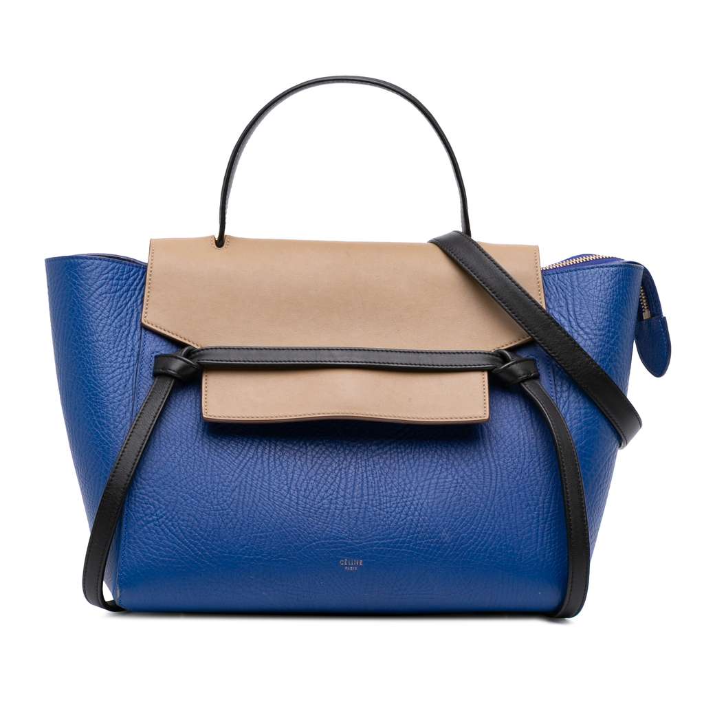 Celine Mini Tricolor Grained Calfskin Belt Bag