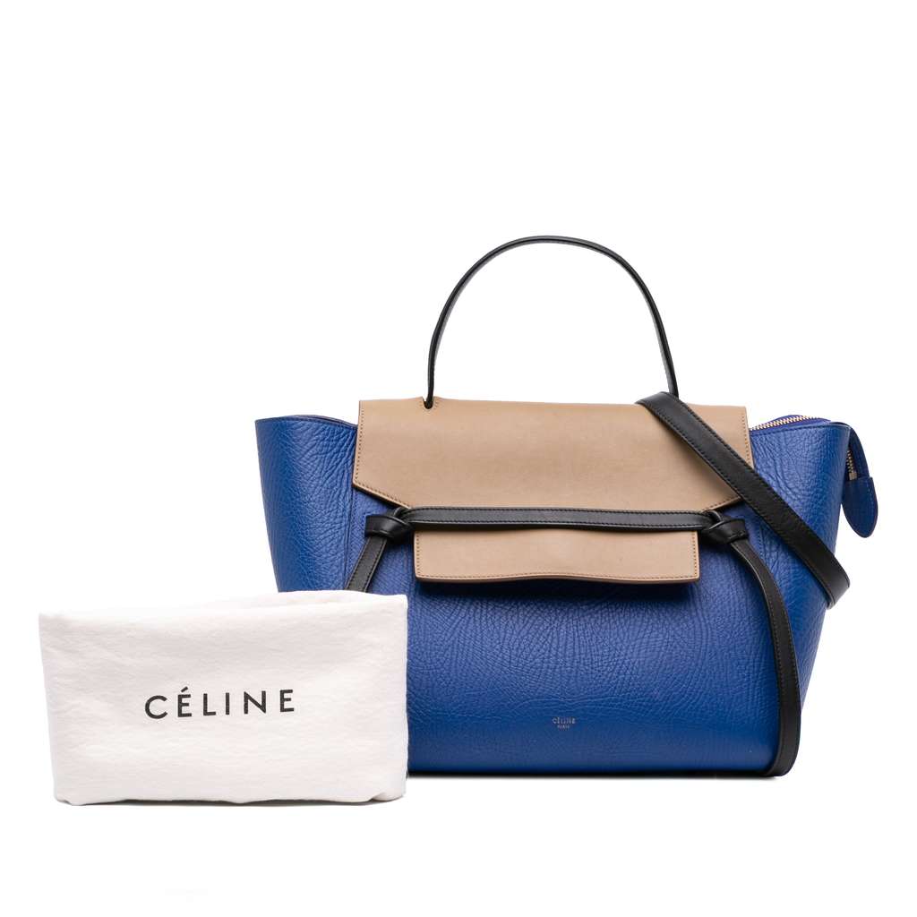 Celine Mini Tricolor Grained Calfskin Belt Bag - Image 14