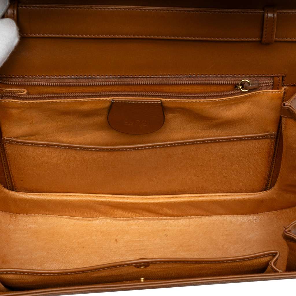 Gucci Small Grained Calfskin Bamboo Top Handle Bag - 4