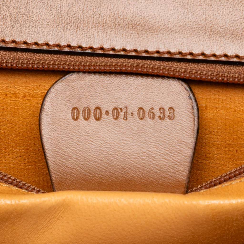 Gucci Small Grained Calfskin Bamboo Top Handle Bag - Detail 1