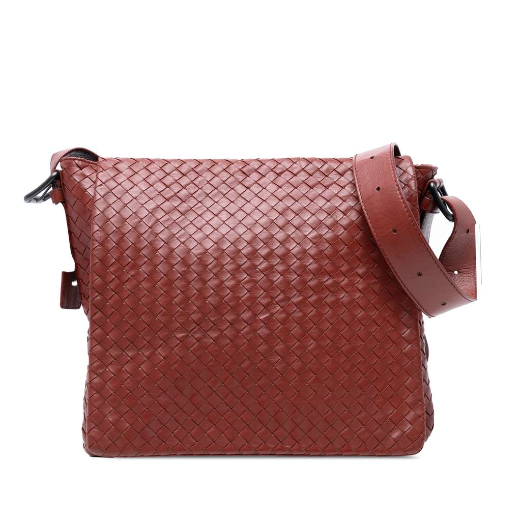 Bottega Veneta Nappa Intrecciato Flap Crossbody