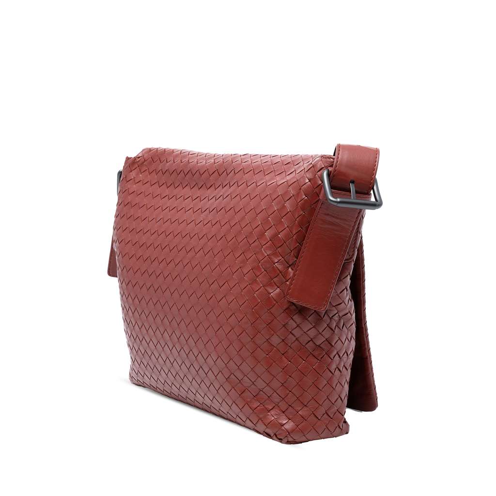 Bottega Veneta Nappa Intrecciato Flap Crossbody - Back view
