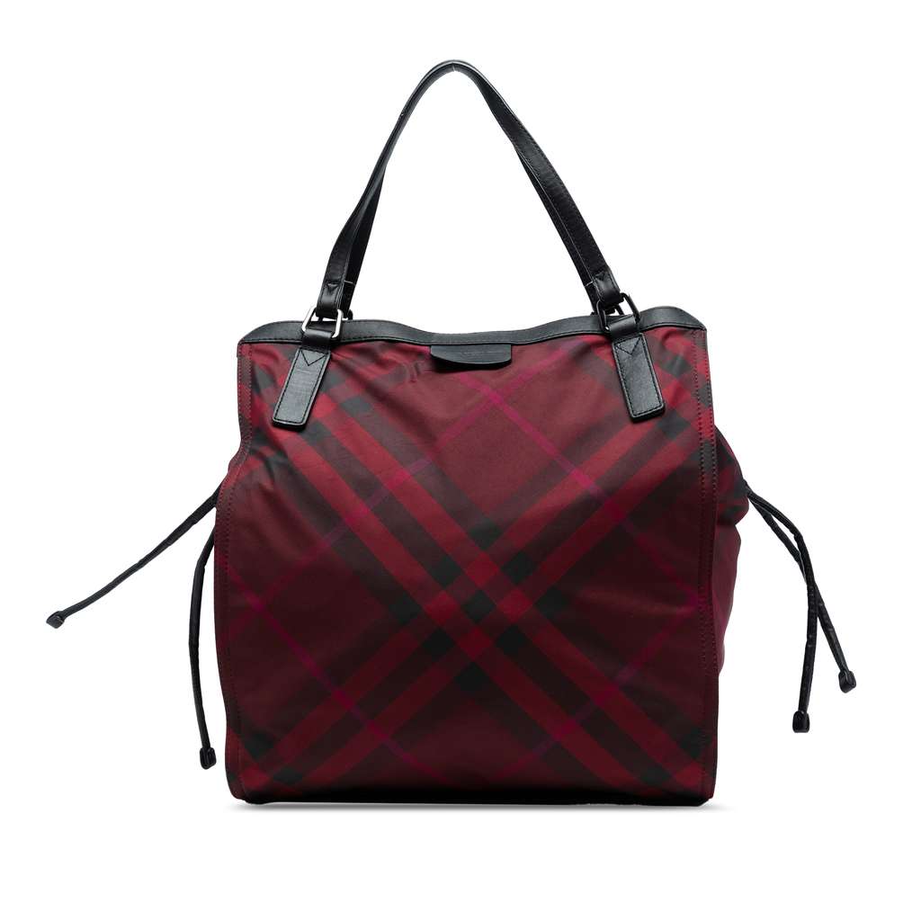 Burberry Supernova Check Nylon Buckleigh Tote