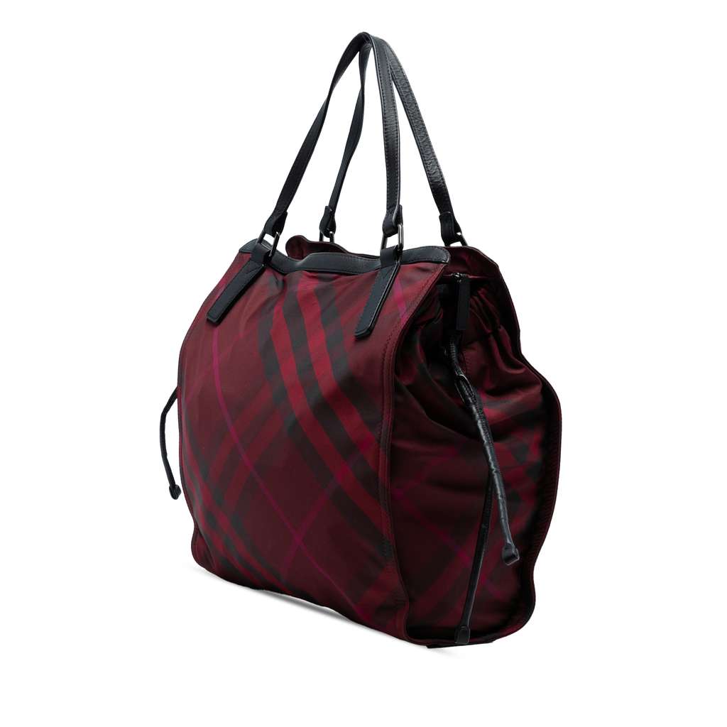 Burberry Supernova Check Nylon Buckleigh Tote - Back view