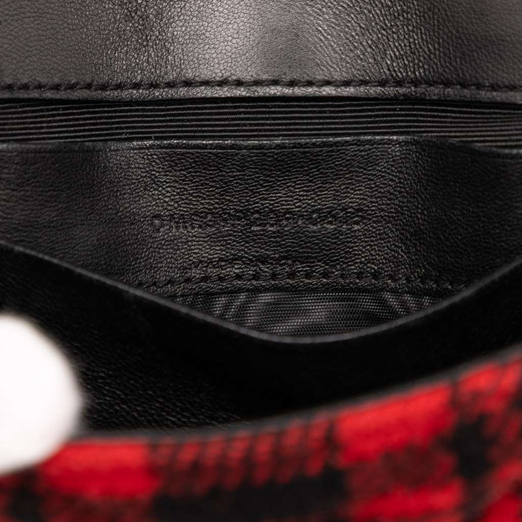 Saint Laurent Baby Chevron Tartan Wool Monogram Classic Chain Bag - Detail 1