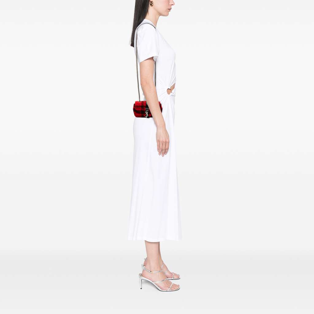 Saint Laurent Baby Chevron Tartan Wool Monogram Classic Chain Bag - Detail 2