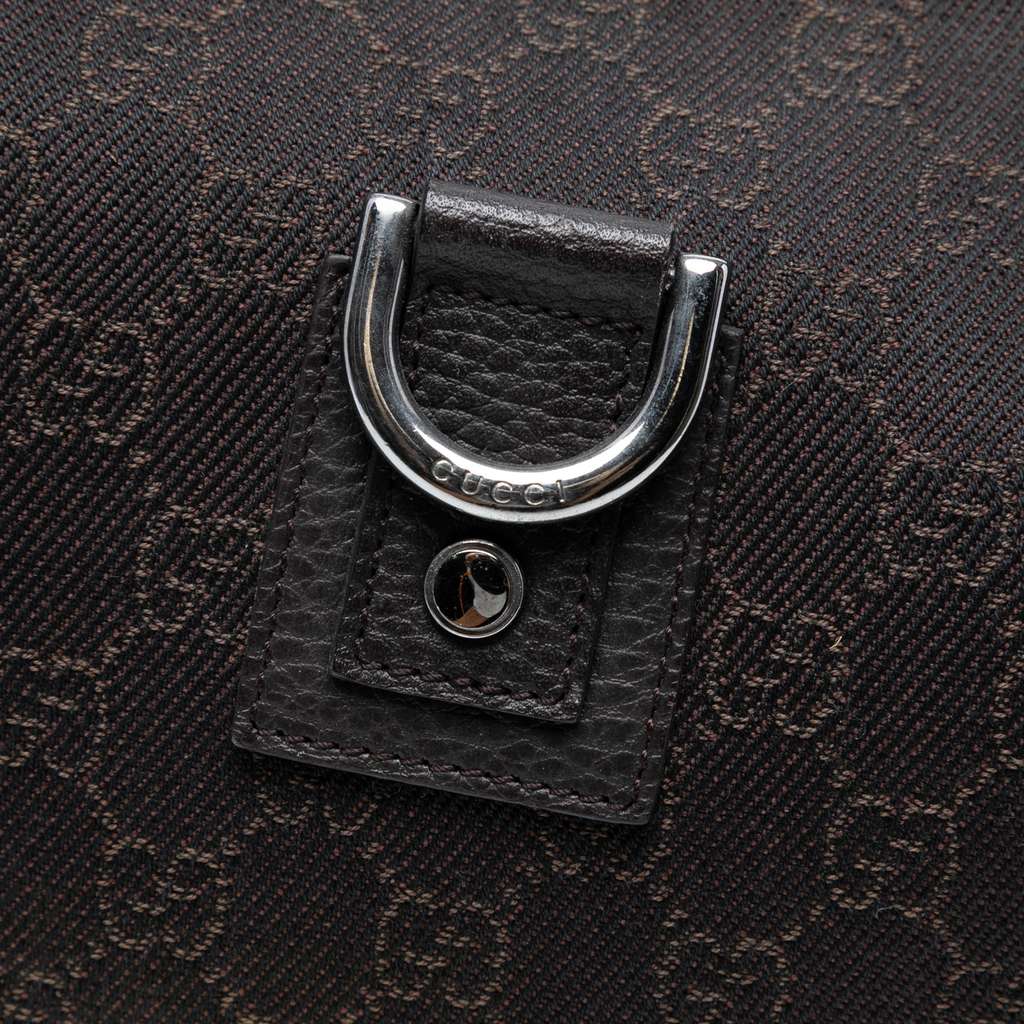 Gucci GG Denim Abbey D Ring Shoulder Bag - Side view