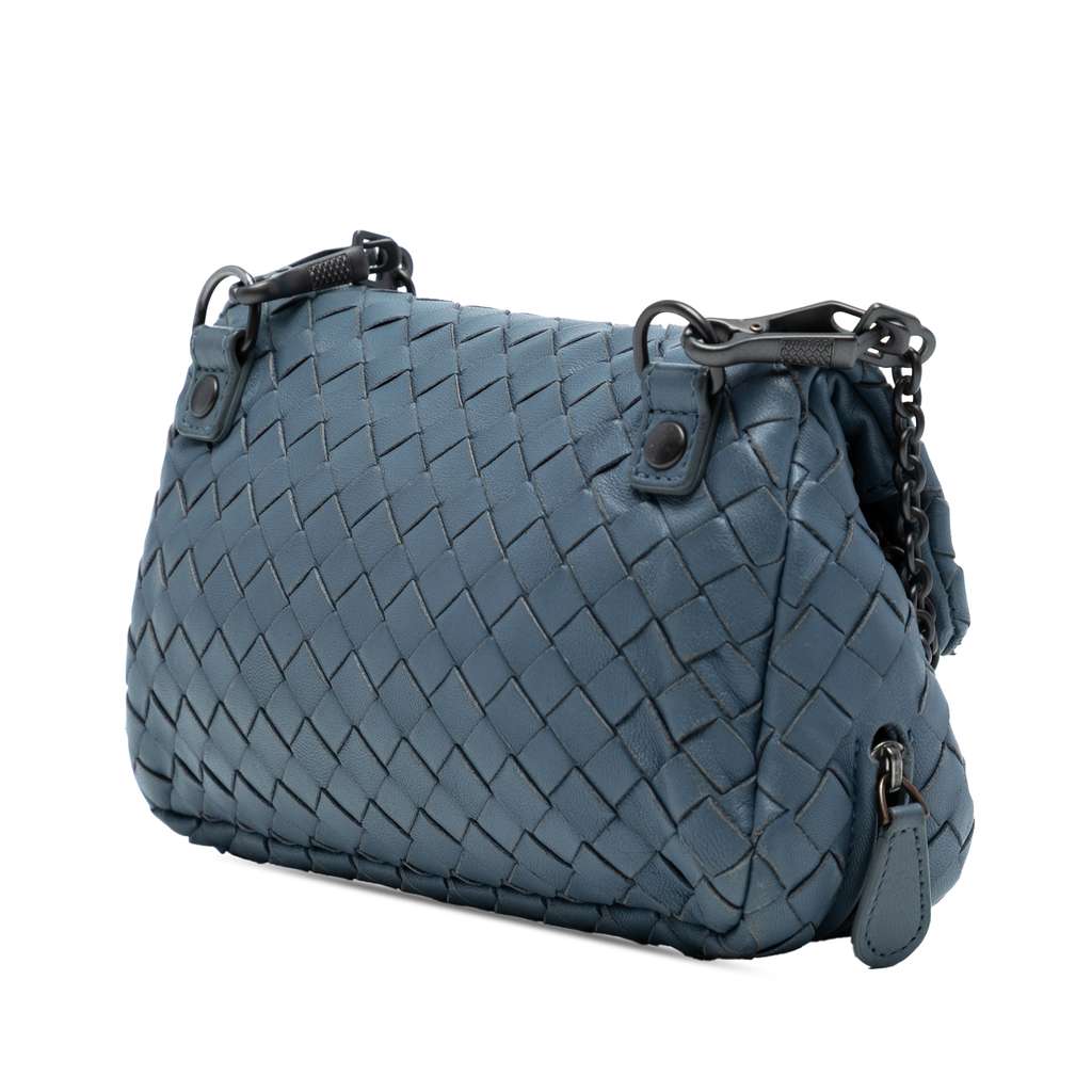 Bottega Veneta Mini Nappa Intrecciato Expandable Chain Crossbody - Back view