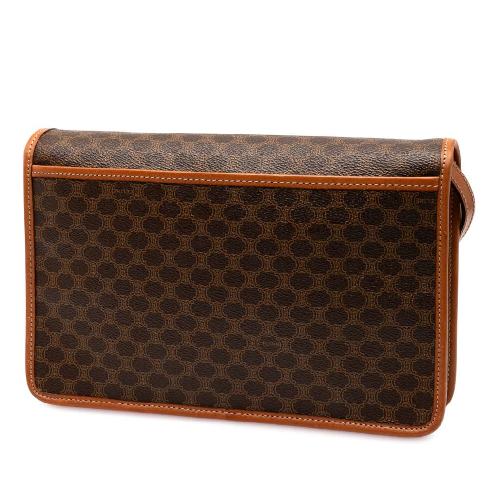 Celine Macadam Coated Canvas Crossbody - Back view