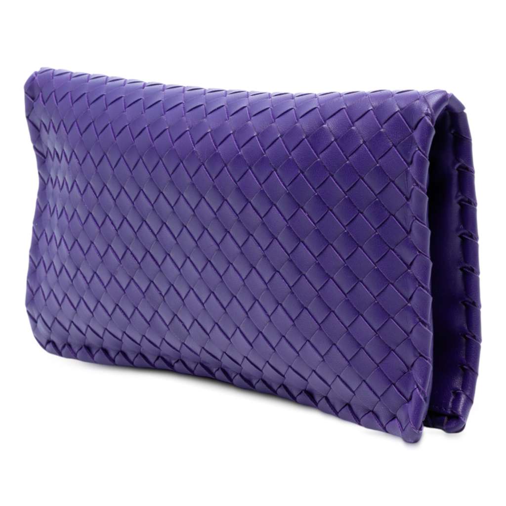Bottega Veneta Nappa Intrecciato Turn Lock Clutch - Back view