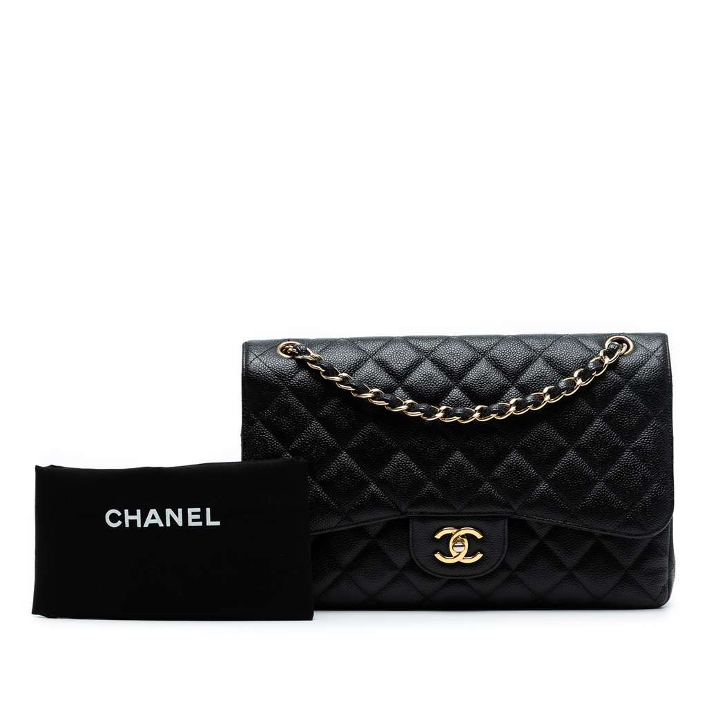 Chanel Jumbo Classic Caviar Double Flap - Image 10