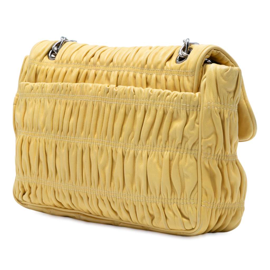 Prada Medium Nappa Gaufre Sound Chain Flap - Back view