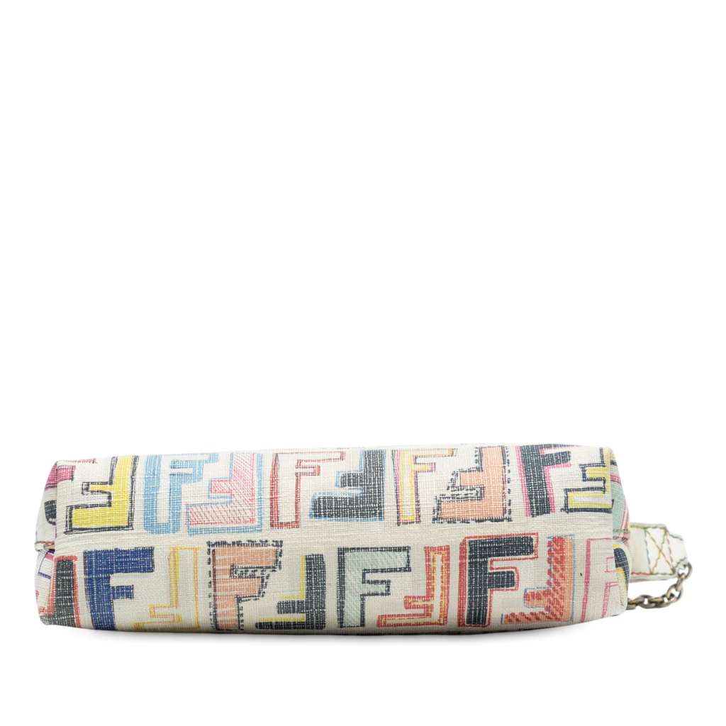 Fendi Multicolor Zucca Spalmati Chain Pochette - Image 6