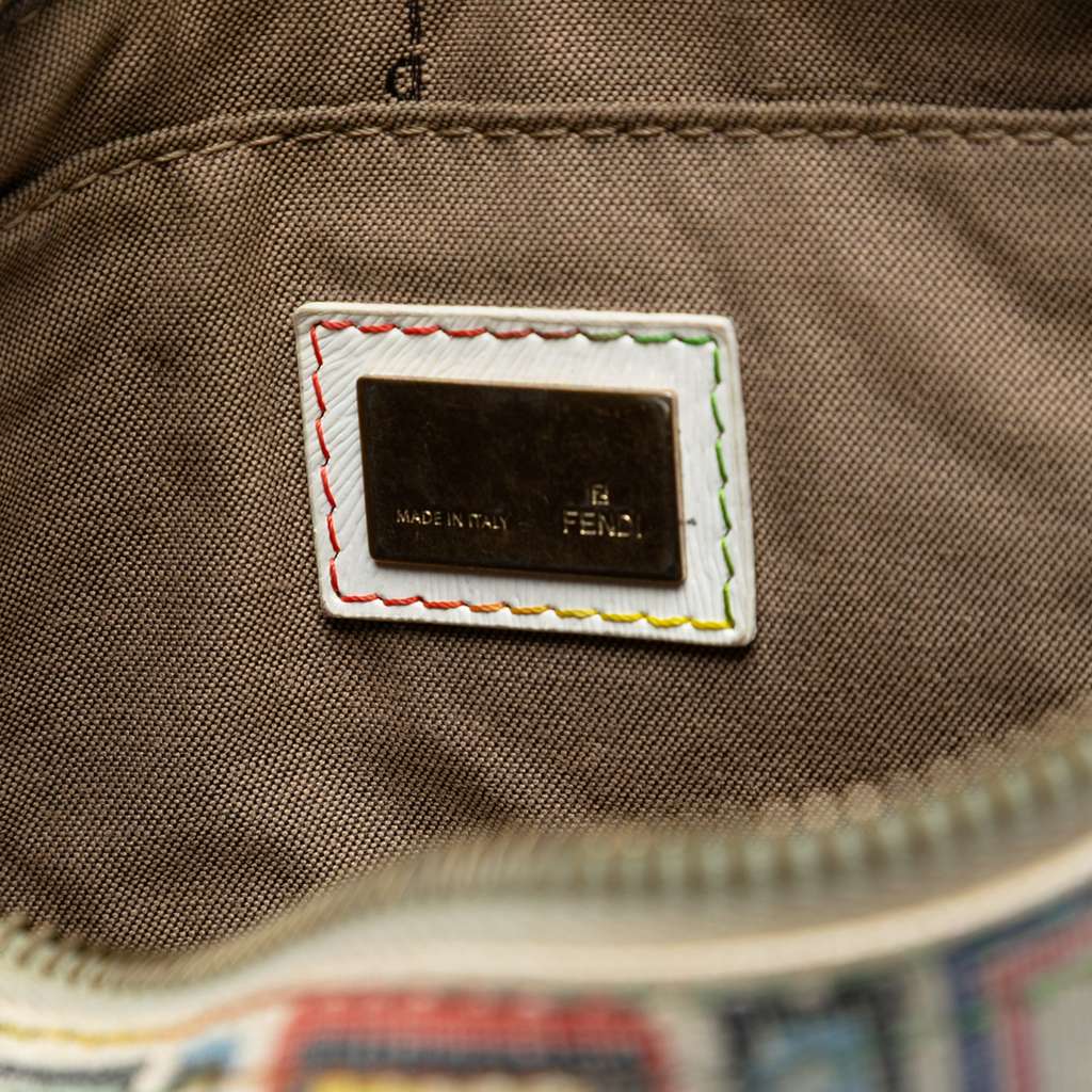 Fendi Multicolor Zucca Spalmati Chain Pochette - Side view