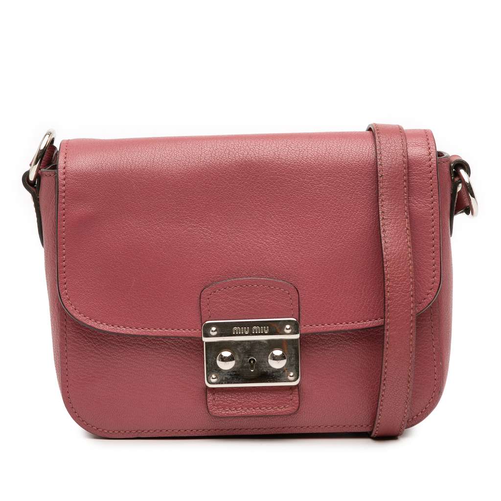 Miu Miu Leather Madras Crossbody