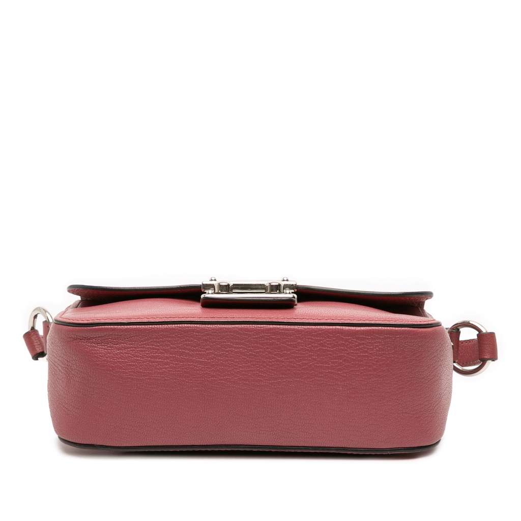 Miu Miu Leather Madras Crossbody - Image 6