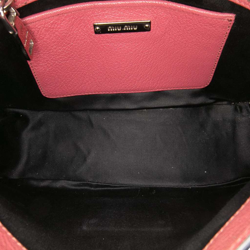 Miu Miu Leather Madras Crossbody - 4