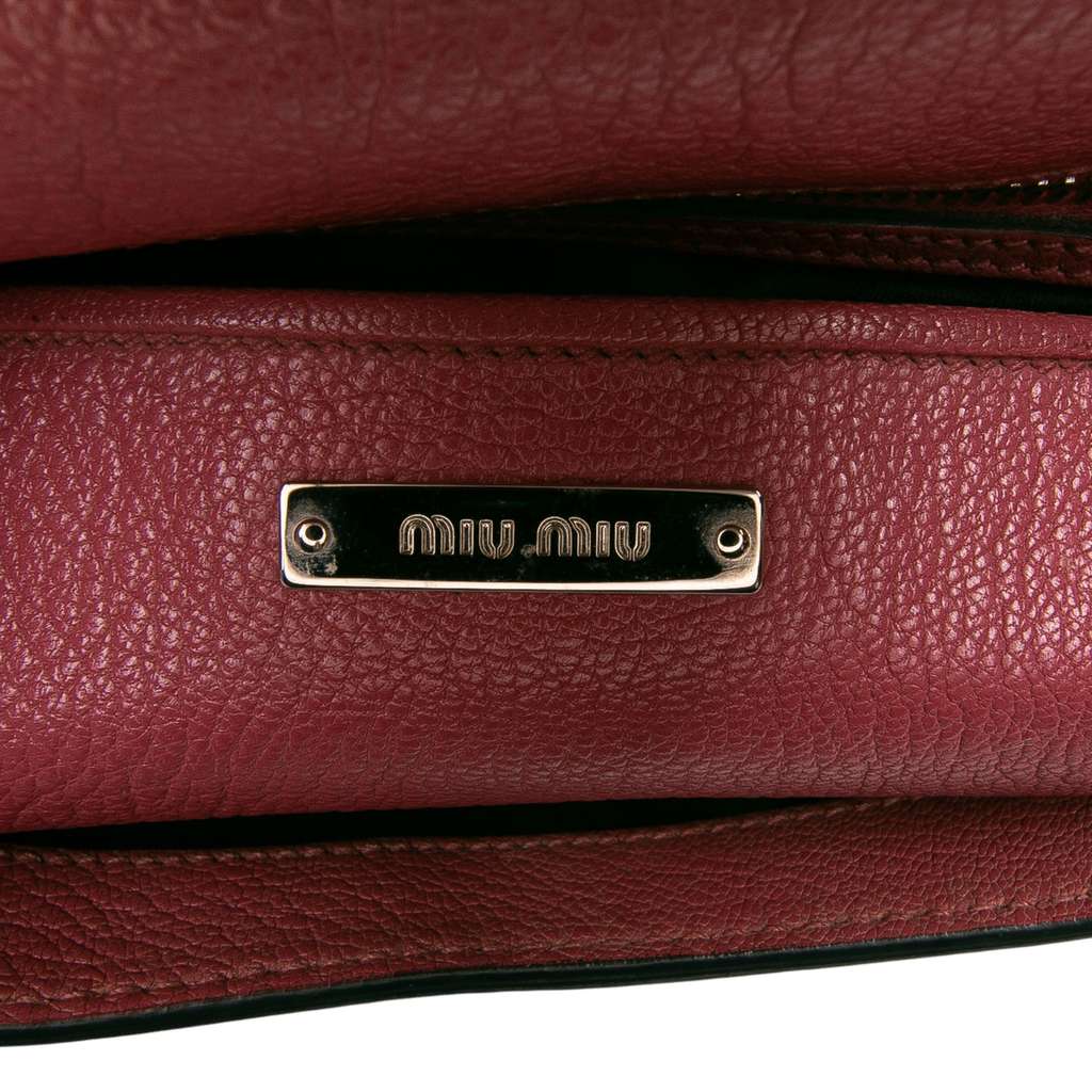 Miu Miu Leather Madras Crossbody - Side view