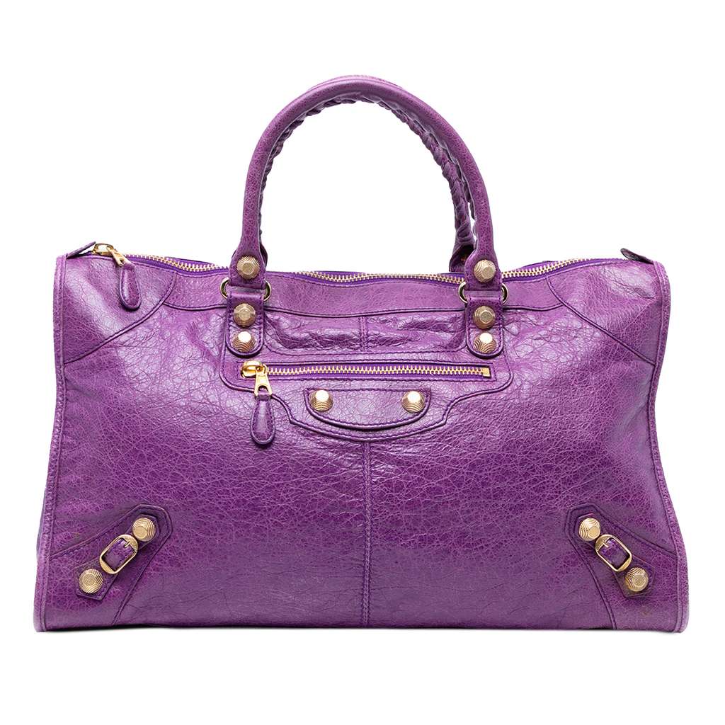 Balenciaga Lambskin Motocross Giant 12 Work Satchel