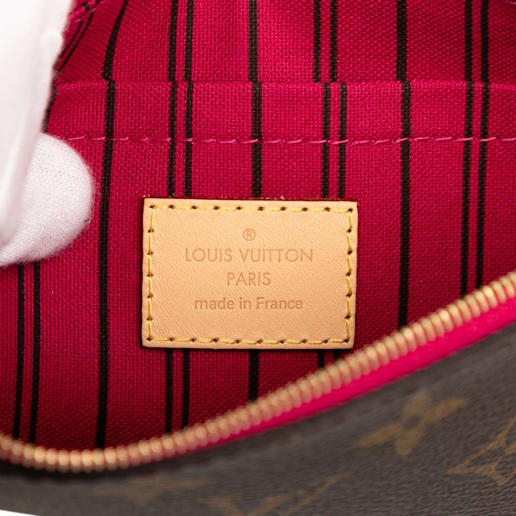 Louis Vuitton Monogram Neverfull Pouch - Side view