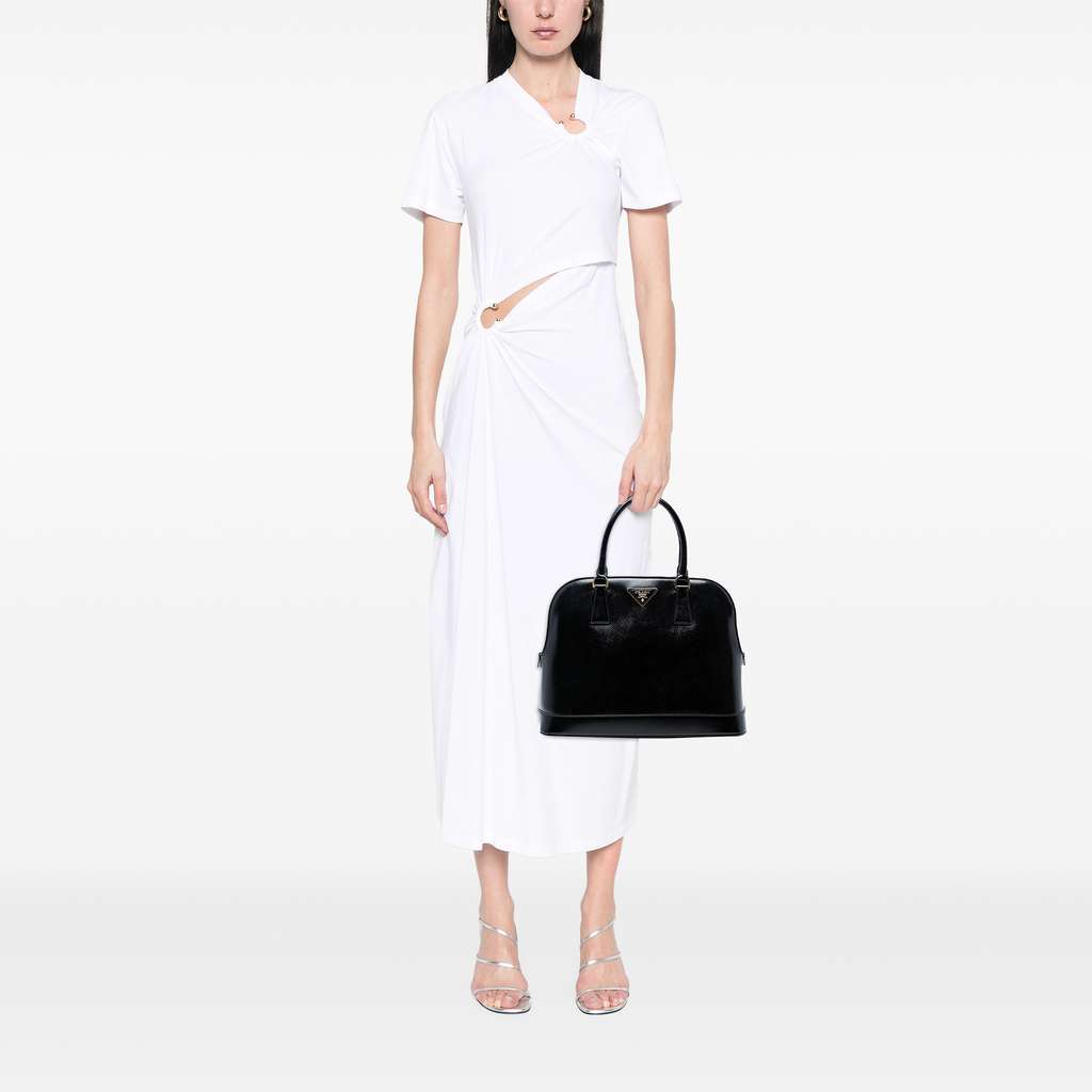 Prada Saffiano Vernice Promenade Dome Satchel - Detail 1