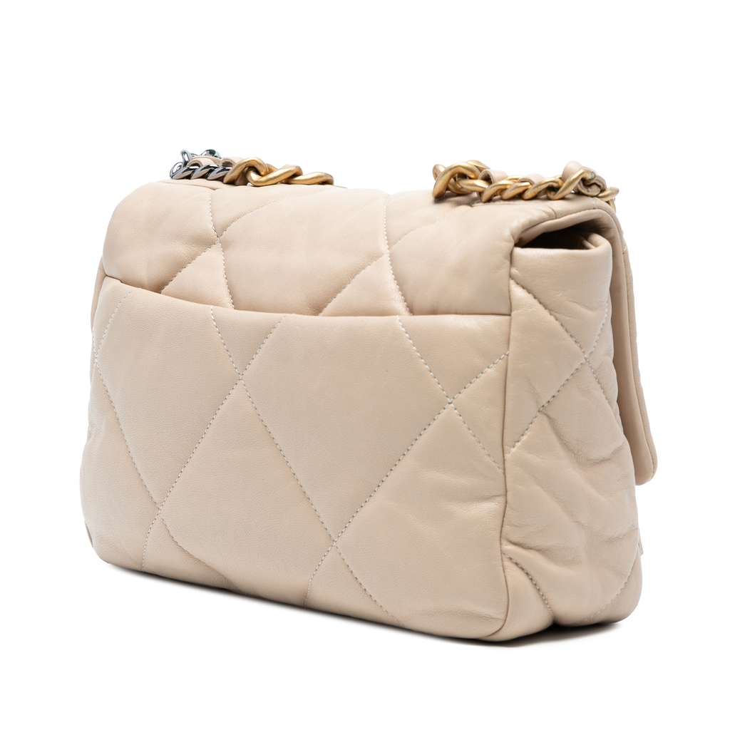 Chanel Medium Lambskin 19 Flap - Back view