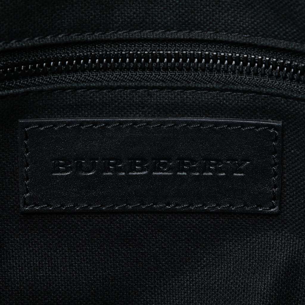 Burberry Haymarket Check Coated Canvas Vertical Tote - Side view