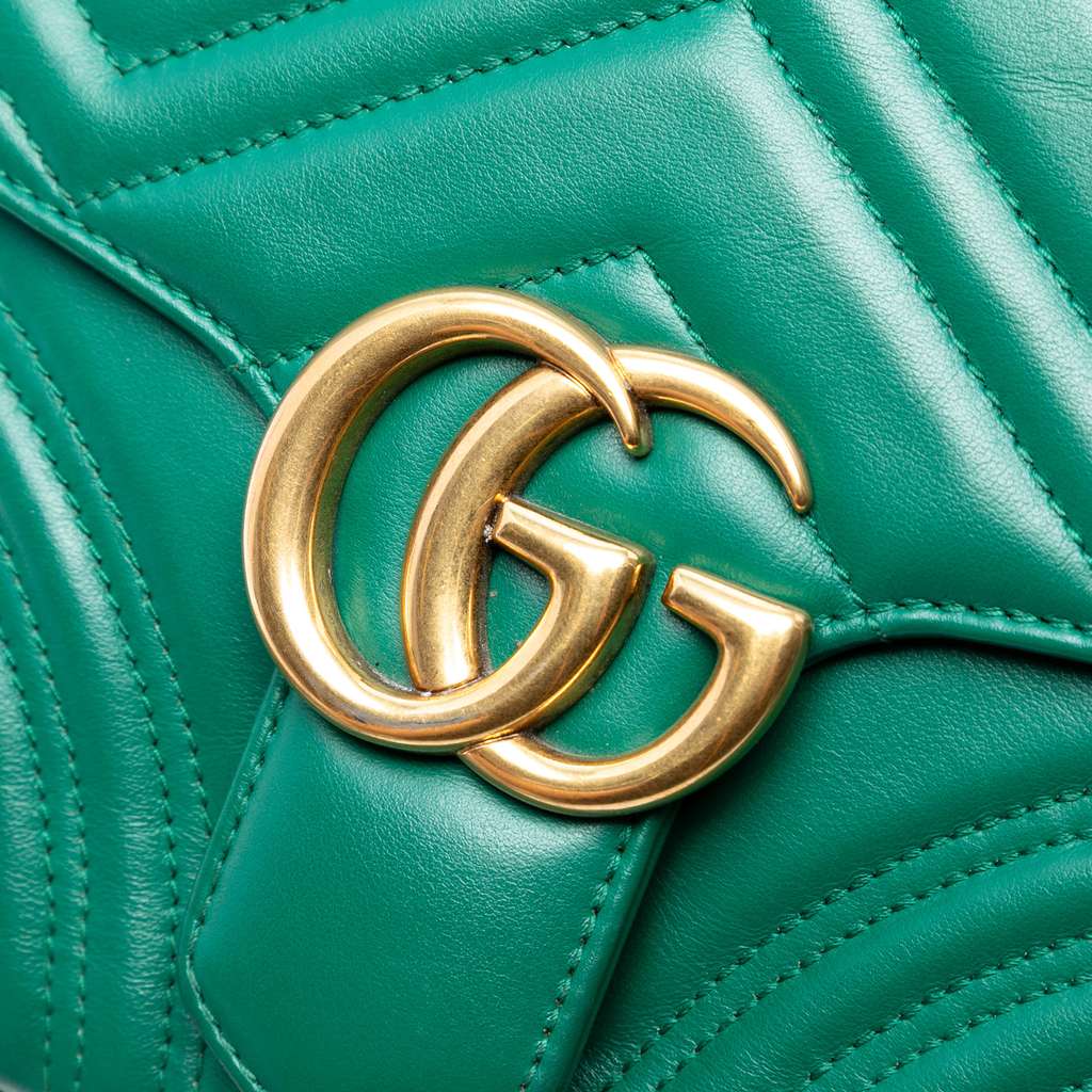 Gucci Small GG Marmont Matelasse Leather Top Handle Bag - Detail 1
