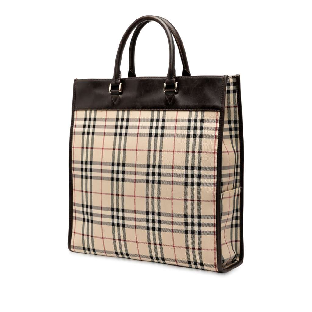 Burberry House Check Canvas Tote - Back view