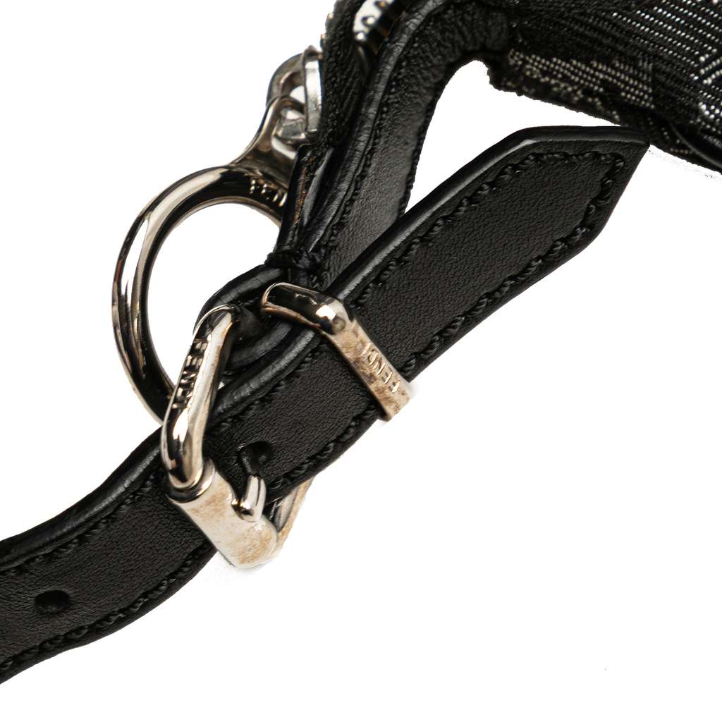 Fendi Zucchino Denim Oyster Shoulder Bag - Image 11