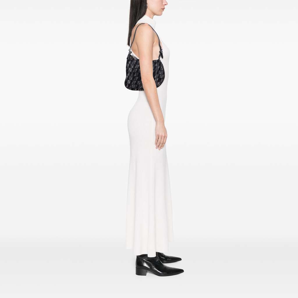 Fendi Zucchino Denim Oyster Shoulder Bag - Image 12